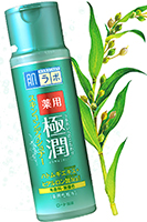 средства для проблемной кожи с бусенником: лосьон Hada Labo Gokujyun Hatomugi