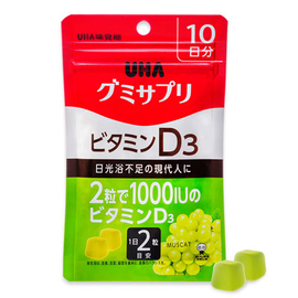 UHA Gummy Supple витамин D3 со вкусом винограда