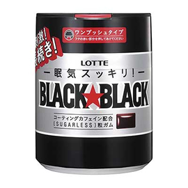 LOTTE Black Black бодрящая жевательная резинка в банке