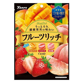 Kanro Fruits Rich Candy леденцы с насыщенным фруктовым вкусом