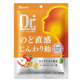 Kanro Dr+ Herb Candy согревающие леденцы для горла с яблоком и имбирем