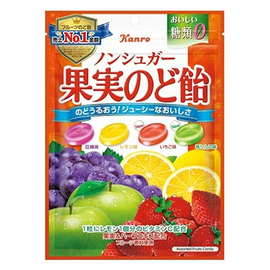 Kanro Non-Sugar Assorted Fruits Candy фруктовые леденцы без сахара