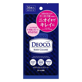Rohto Deoco Body Cleanse очищающие влажные салфетки для тела