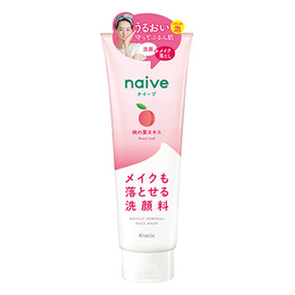 Kracie Naive пенка для умывания и демакияжа с персиком