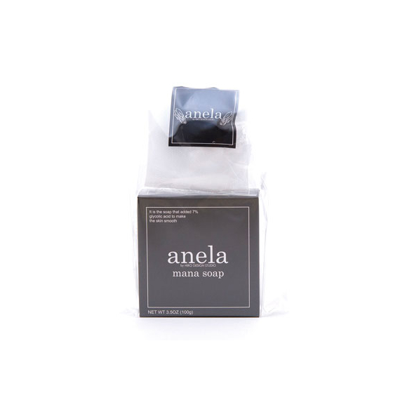 Anela Mana Soap мыло для умывания с гликолевой кислотой 7% и сеточкой