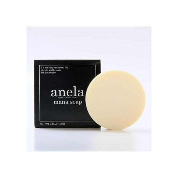 Anela Mana Soap мыло для умывания с гликолевой кислотой 7% и сеточкой