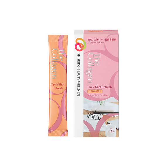 Shiseido The Collagen Cycle Shot Refresh порошковый коллаген и кроцетин
