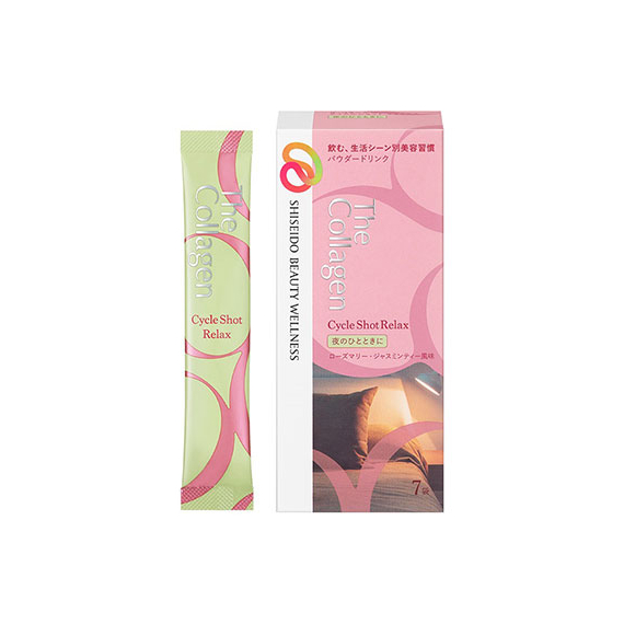 Shiseido The Collagen Cycle Shot Relax порошковый коллаген и GABA