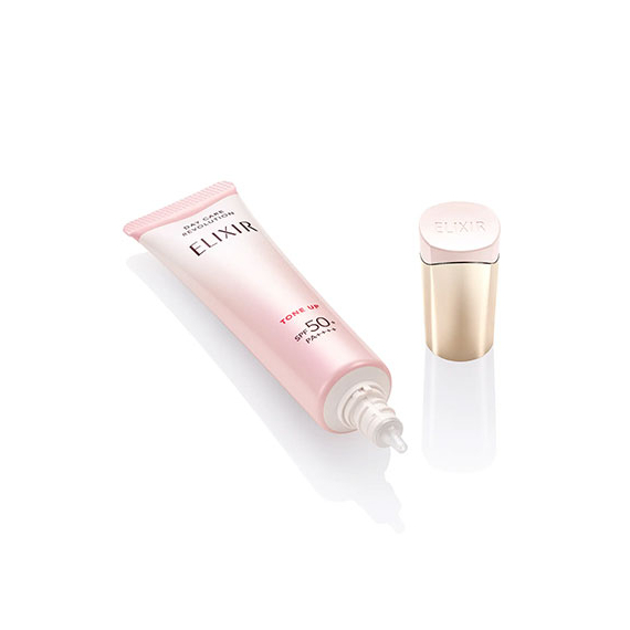 Shiseido Elixir Day Care Revolution Tone Up дневная солнцезащитная эмульсия с сиянием