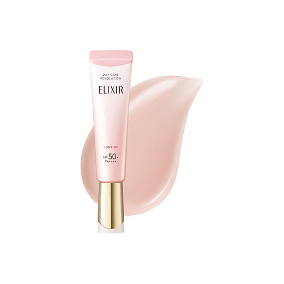 Shiseido Elixir Day Care Revolution Tone Up дневная солнцезащитная эмульсия с сиянием
