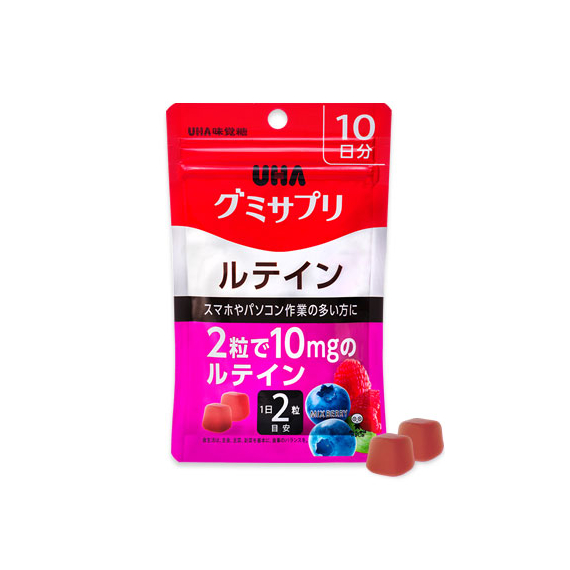 UHA Gummy Supple лютеин для зрения со вкусом ягод