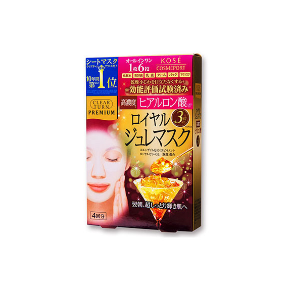Kose Clear Turn Premium Royal Jelly маски с концентрированной гиалуроновой кислотой