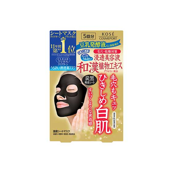 Kose Clear Turn Black маски для сужения пор