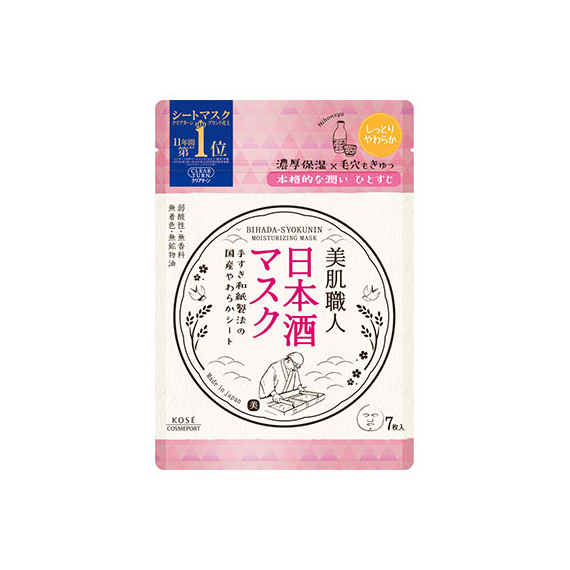 Kose Clear Turn Bihada-Syokunin Sake увлажняющие маски с сакэ