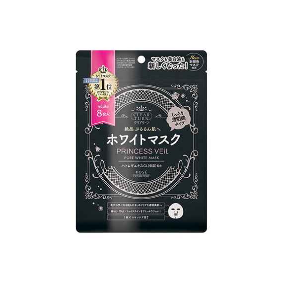 Kose Clear Turn Princess Veil Pure White отбеливающие маски
