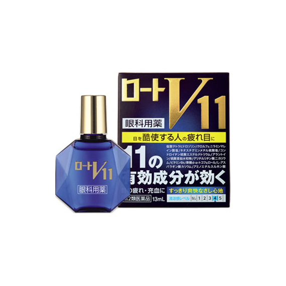 Rohto V11 глазные капли против усталости с 11 активными компонентами