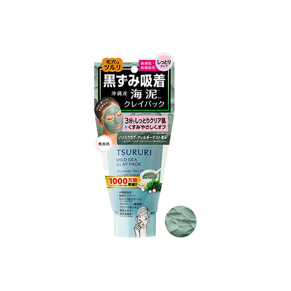 Tsururi Mild Sea Clay Pack маска против тусклости с морским илом