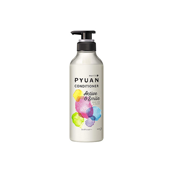 KAO Merit Pyuan Active & Smile кондиционер для волос