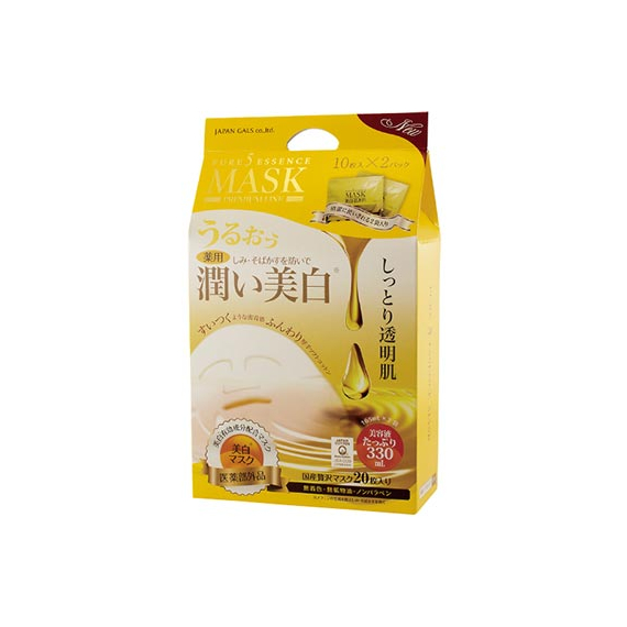 Japan Gals Pure 5 Essence отбеливающие маски для лица