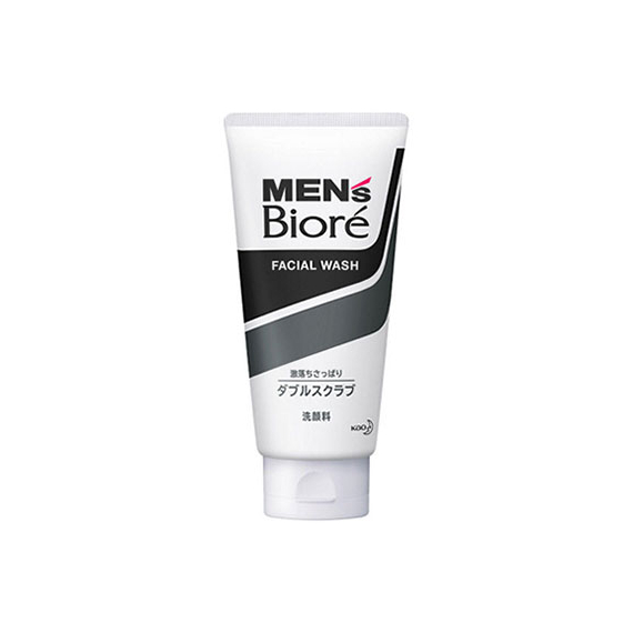 Kao Biore Men's Double Scrub пенка-скраб против жирности и черных точек