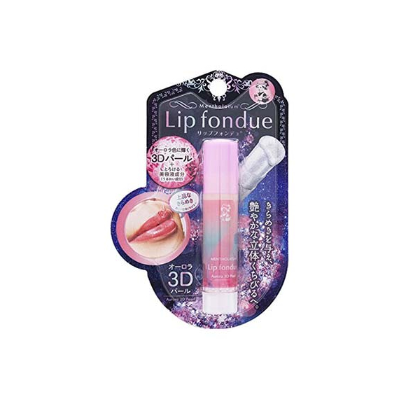 Mentholatum Lip Fondue Aurora 3D Pearl бальзам для губ с розовыми блестками