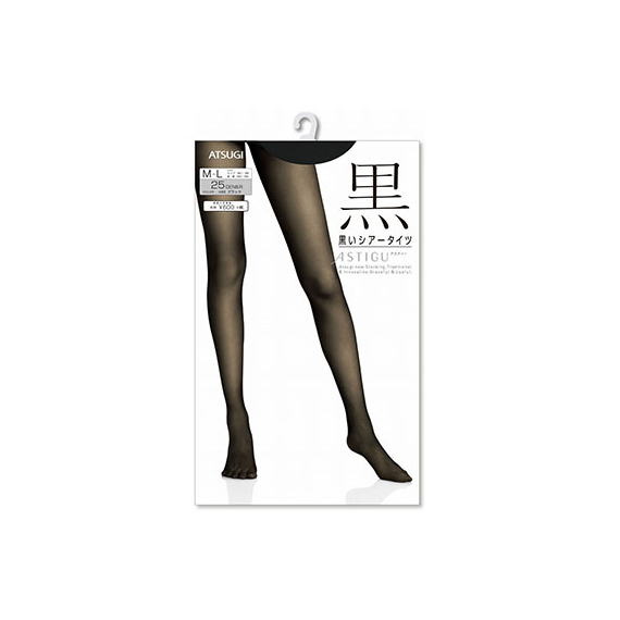 Atsugi Astigu Black колготки черные с защитой от ультрафиолета