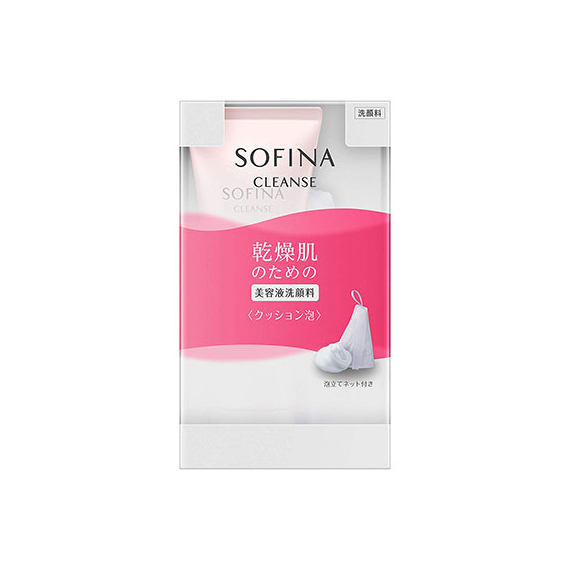 Kao Sofina Cleanse увлажняющая пенка для умывания с сеточкой