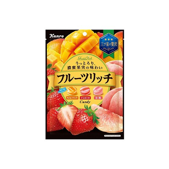 Kanro Fruits Rich Candy леденцы с насыщенным фруктовым вкусом