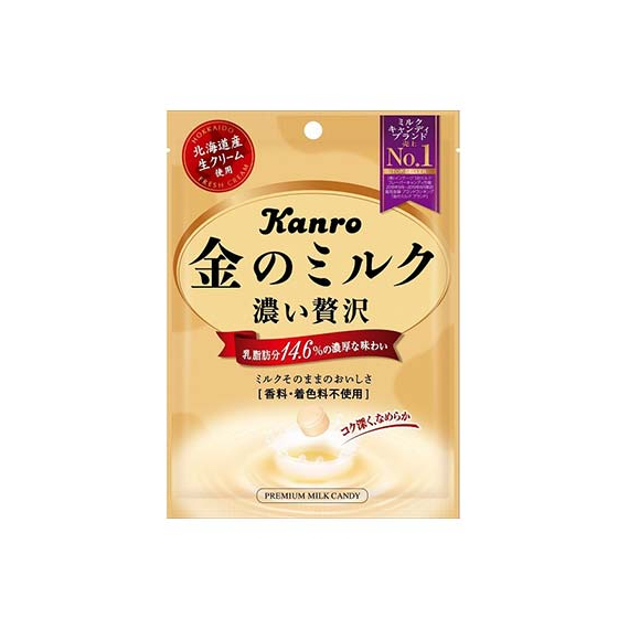 Kanro Gold Milk Candy премиальные сливочные леденцы