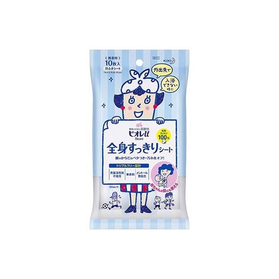 Kao Biore U Face & Body влажные салфетки для лица и тела