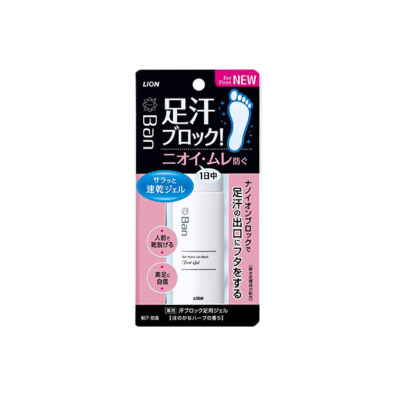 Lion Ban Nano-ion Block Foot Gel дезодорант-гель для ног с нано-ионами