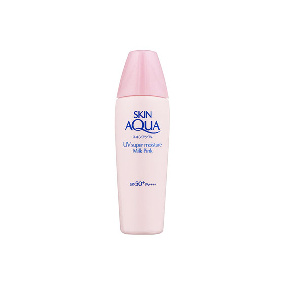 Skin Aqua UV Super Moisture Milk Pink санскрин с функцией цветокоррекции кожи