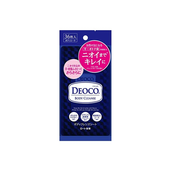 Rohto Deoco Body Cleanse очищающие влажные салфетки для тела