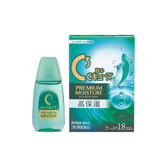 Rohto C3 Cube Premium Moisture глазные капли от сухости при ношении контактных линз