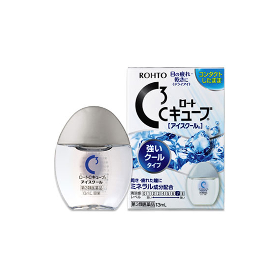 Rohto C3 Cube Ice Cool супер освежающие капли для глаз при ношении контактных линз