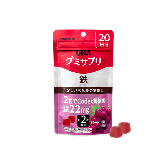 UHA Gummy Supple железо со вкусом винограда